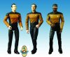 Star Trek Tng Laforge Data Barclay Action Figure Set
